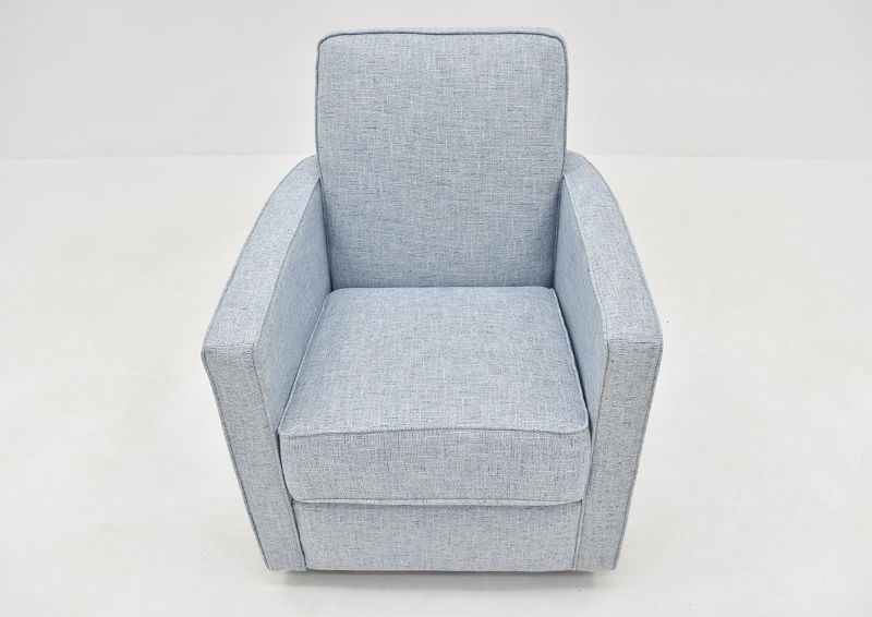 Arial View of the Ellison Swivel Accent Chair - Light Blue | Home Furniture Plus Bedding