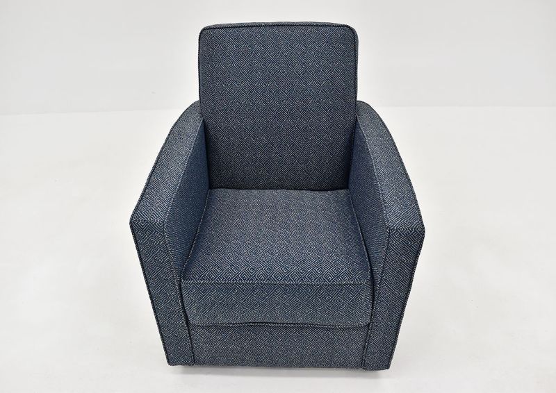 Arial View of the Ellison Swivel Accent Chair - Dark Blue | Home Furniture Plus Bedding