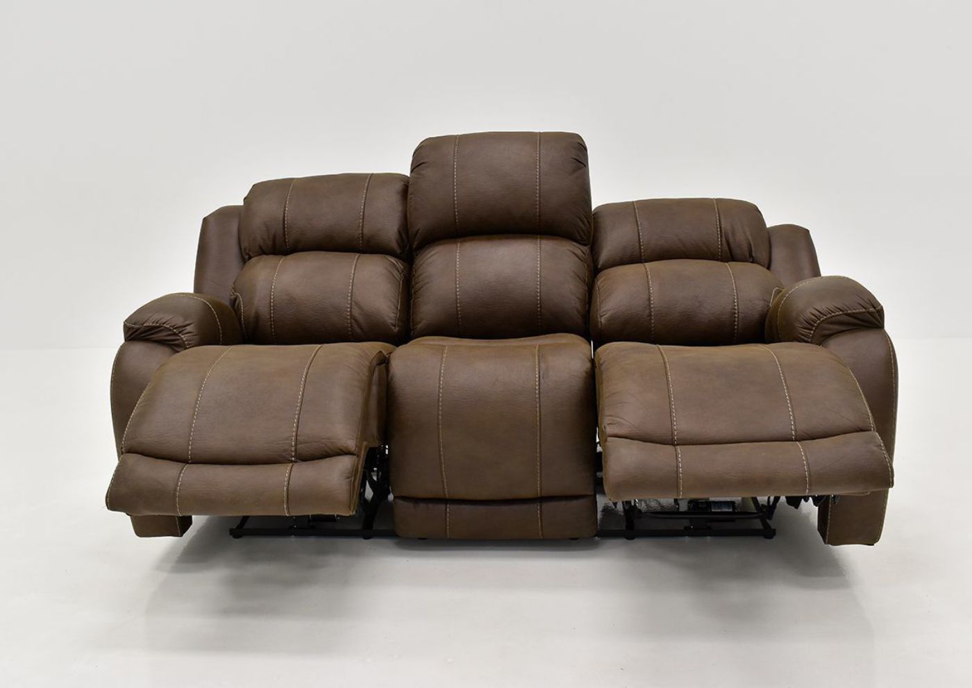 Brown Denali POWER Reclining Sofa by HomeStretch front opened View | Home Furniture Plus Bedding