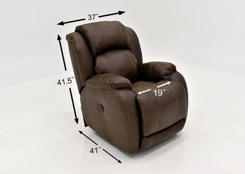 Brown Denali POWER Recliner by HomeStretch Dimensions | Home Furniture Plus Bedding