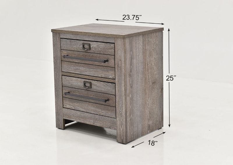 Bateson Nightstand by Crownmark Dimensions | Home Furniture Plus Bedding