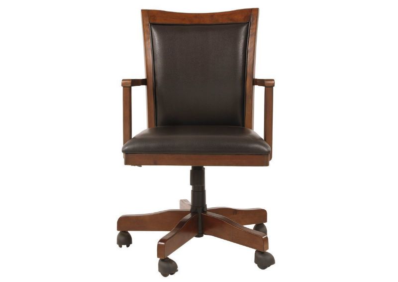 Brown Hamlyn Home Office Desk Chair by Ashley Showing the Front View | Home Furniture Plus Bedding