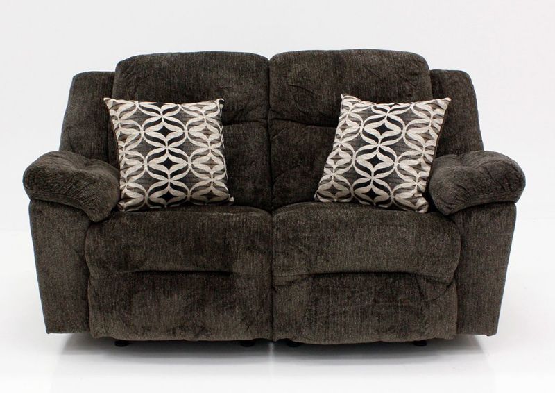 Donnelly Reclining Loveseat, Dark Brown, Front Facing | Home Furniture Plus Bedding