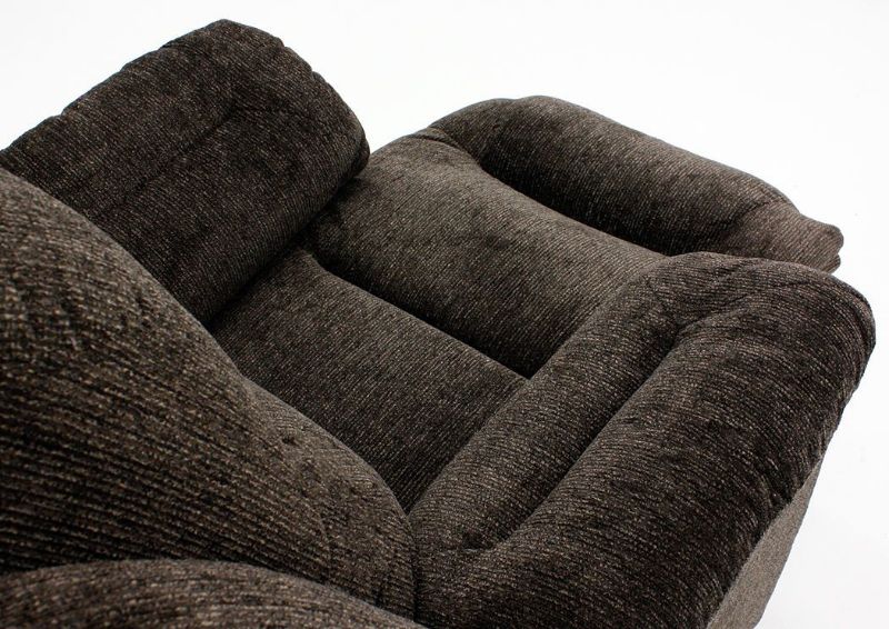 Dark Brown Donnelly Recliner Showing the Chaise Open | Home Furniture Plus Mattress