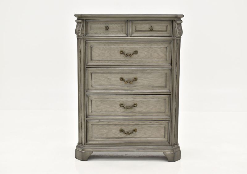 Gray Siena Chest of Drawers by Avalon Furniture, Showing the Front View | Home Furniture Plus Bedding