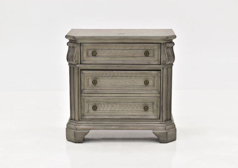 Gray Siena Nightstand by Avalon Furniture Facing Front | Home Furniture Plus Bedding