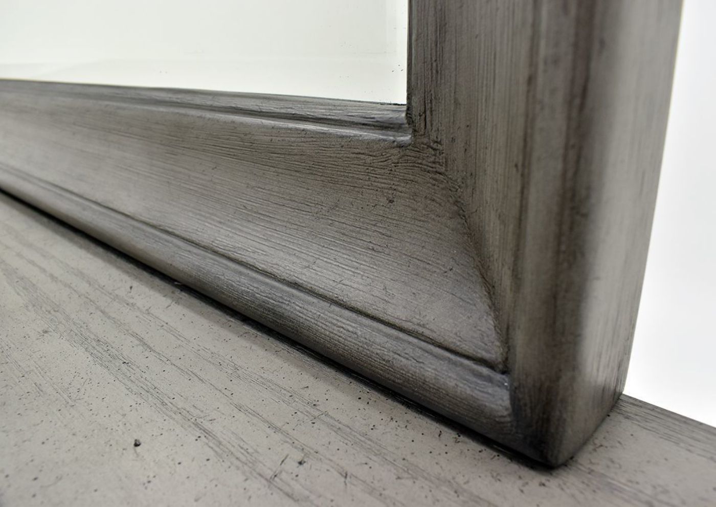 Gray Siena Dresser with Mirror by Avalon Furniture, Showing the Mirror Frame Up Close | Home Furniture Plus Bedding