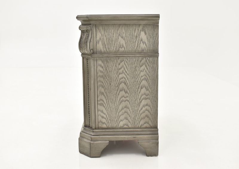 Gray Siena Nightstand by Avalon Furniture Showing the Side View | Home Furniture Plus Bedding