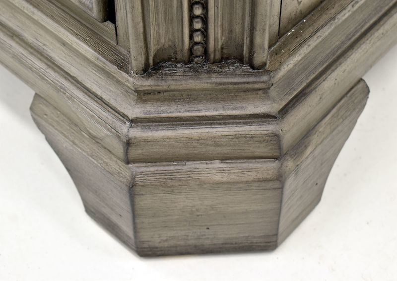 Gray Siena Nightstand by Avalon Furniture Showing the Carved Foot Detail | Home Furniture Plus Bedding