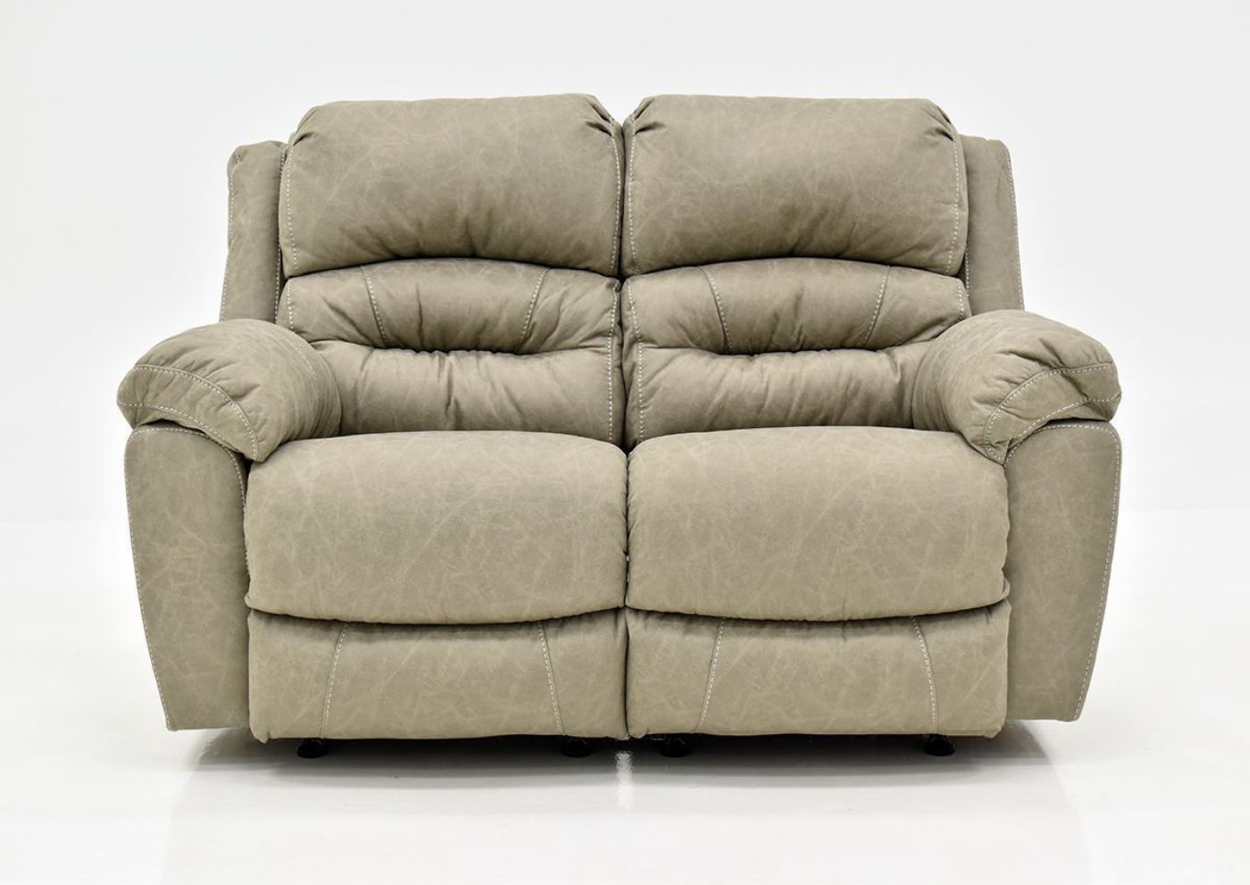 Tan Bella POWER Reclining Loveseat by Franklin Furniture Showing the Front View, Made in the USA | Home Furniture Plus Bedding