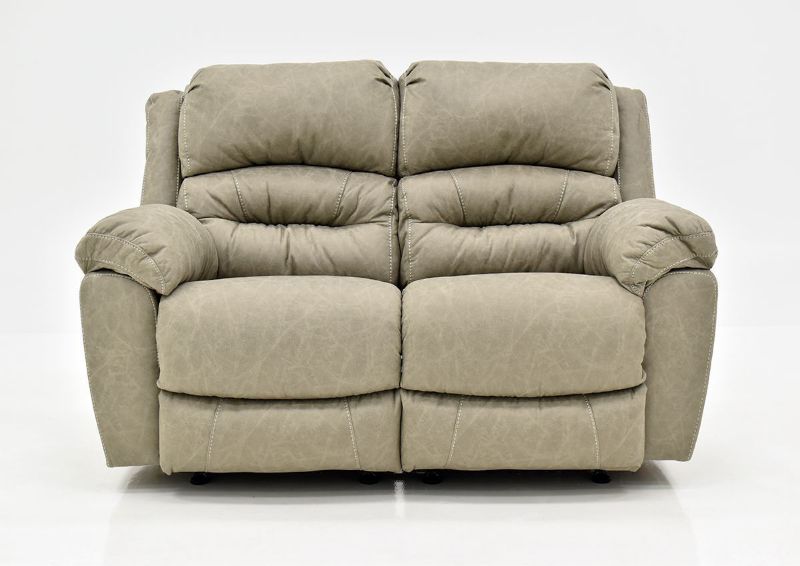 Tan Bella POWER Reclining Loveseat by Franklin Furniture Showing the Front View, Made in the USA | Home Furniture Plus Bedding