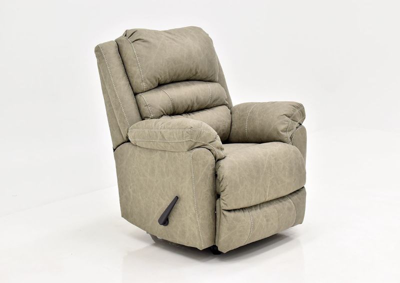Tan Bella Recliner by Franklin Furniture Showing the Angle View, Made in the USA | Home Furniture Plus Bedding