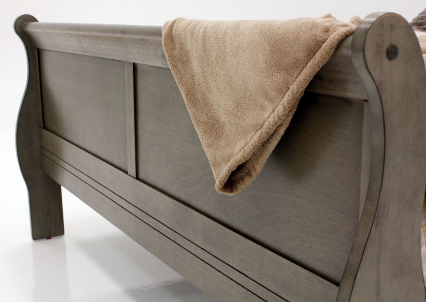 Gray Louis Philippe Full Size Bed Showing the Footboard | Home Furniture Plus Bedding