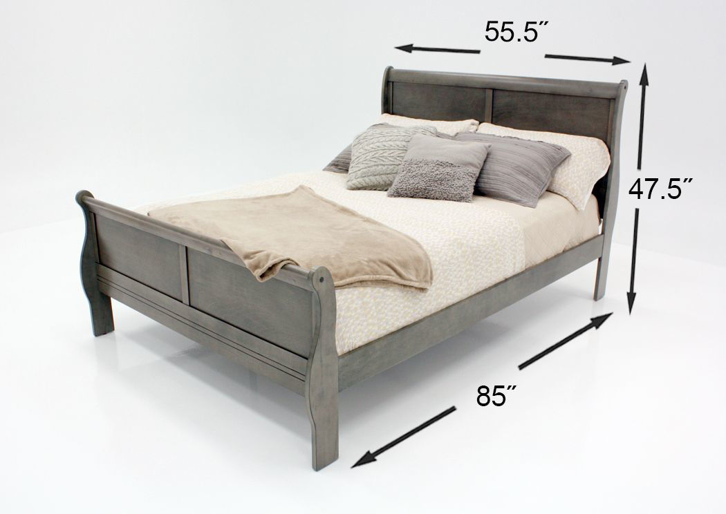 Louis Philippe Gray Slate Bed – LA Mattress Store