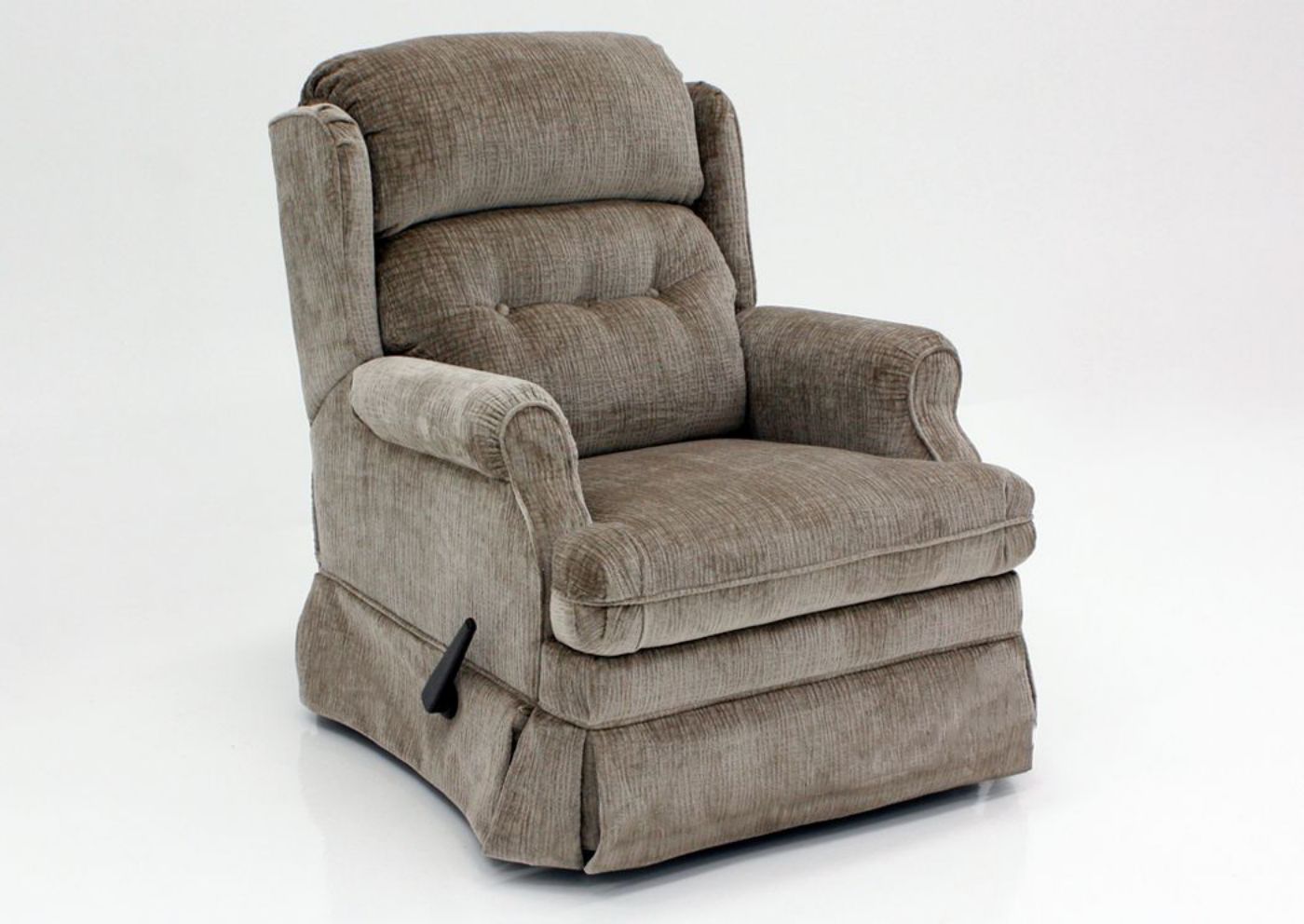 Beige Skirted Carolina Swivel Glider Recliner | Home Furniture Plus Bedding