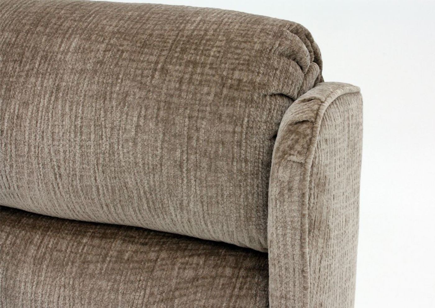 Beige Skirted Carolina Swivel Glider Recliner Back Detail | Home Furniture Plus Bedding