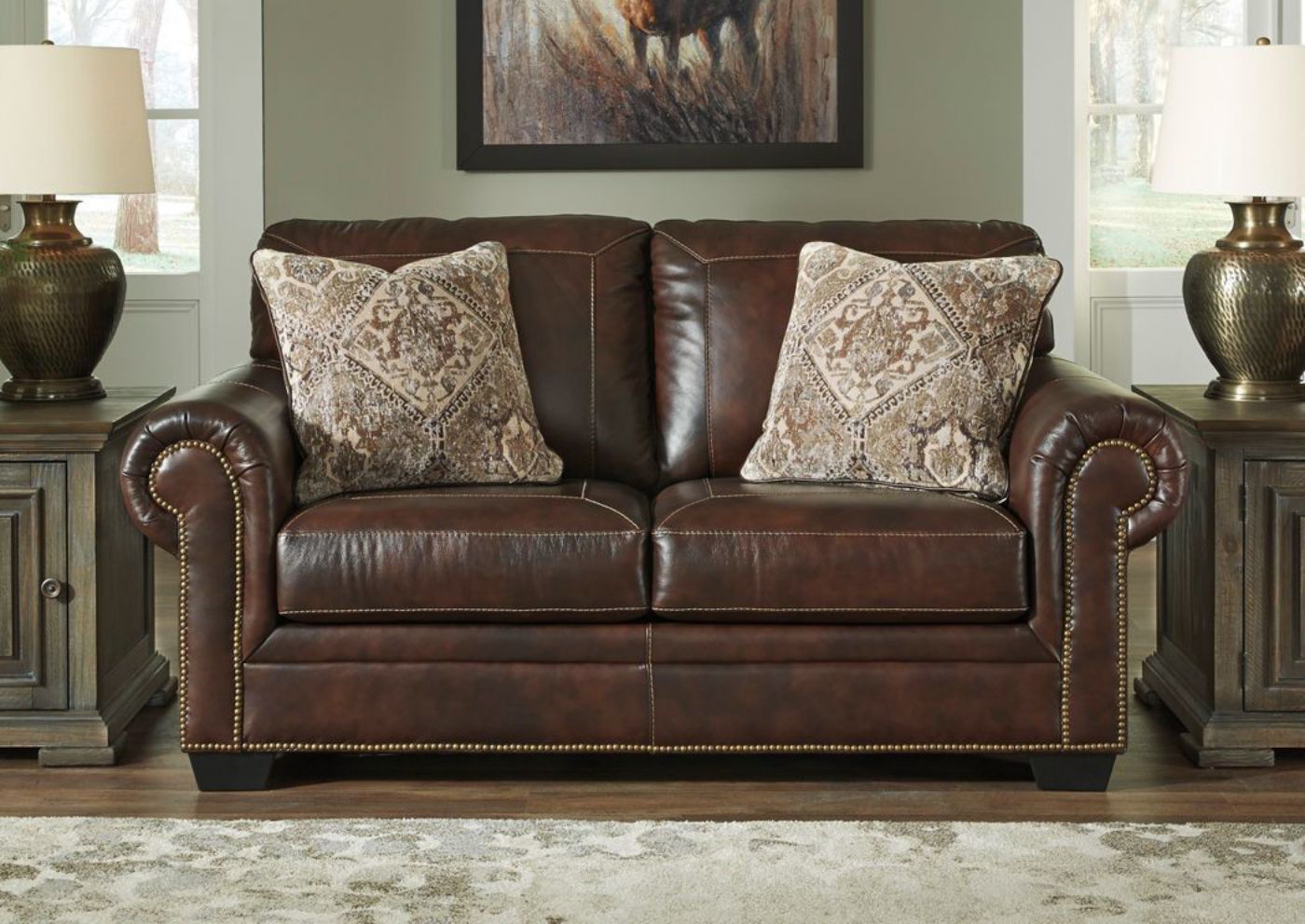 Picture of Roleson Loveseat - Walnut Brown
