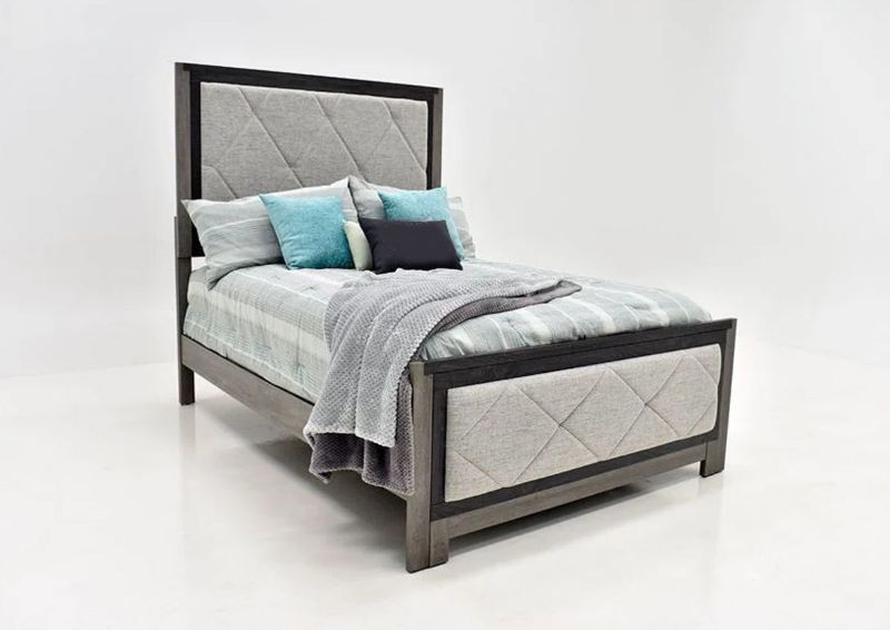 Picture of Carter Upholstered Queen Size Bed - Gray