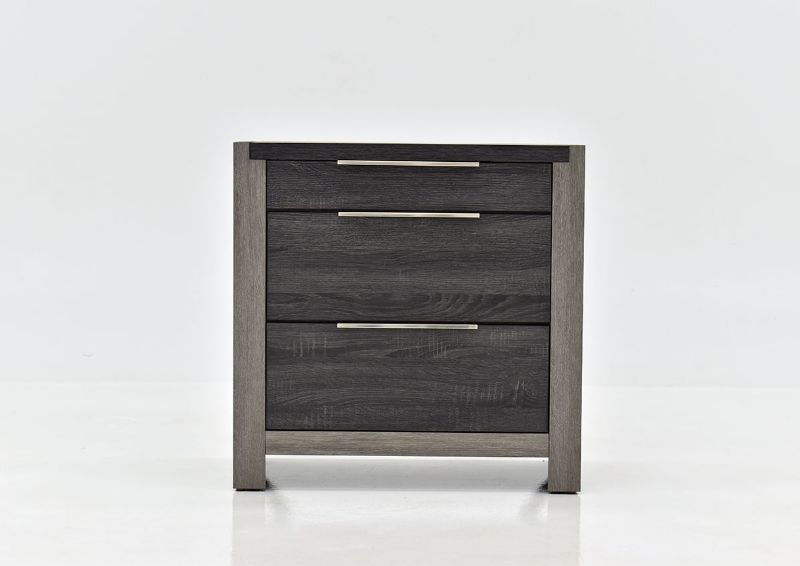 Two-Tone Gray Carter Nightstand by Lane Home Furnishings Showing the Front View | Home Furniture Plus Bedding