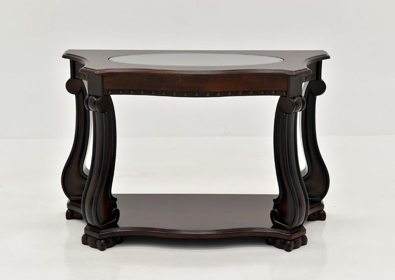 Dark Brown Madison Sofa Table by Crown Mark Facing Front | Home Furniture Plus Bedding