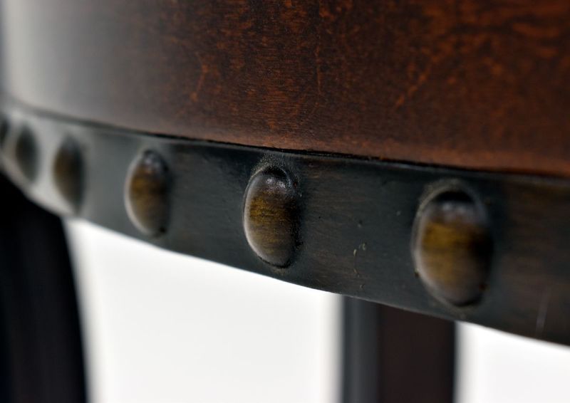 Dark Brown Madison Sofa Table by Crown Mark Showing the Decorative Details | Home Furniture Plus Bedding