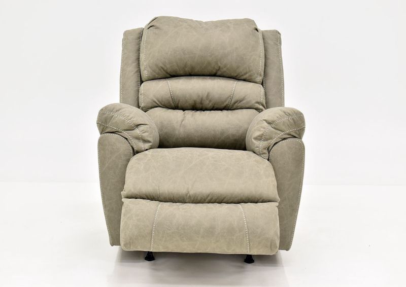 Tan Bella Recliner by Franklin Furniture Showing the Front View With the Chaise Open, Made in the USA | Home Furniture Plus Bedding