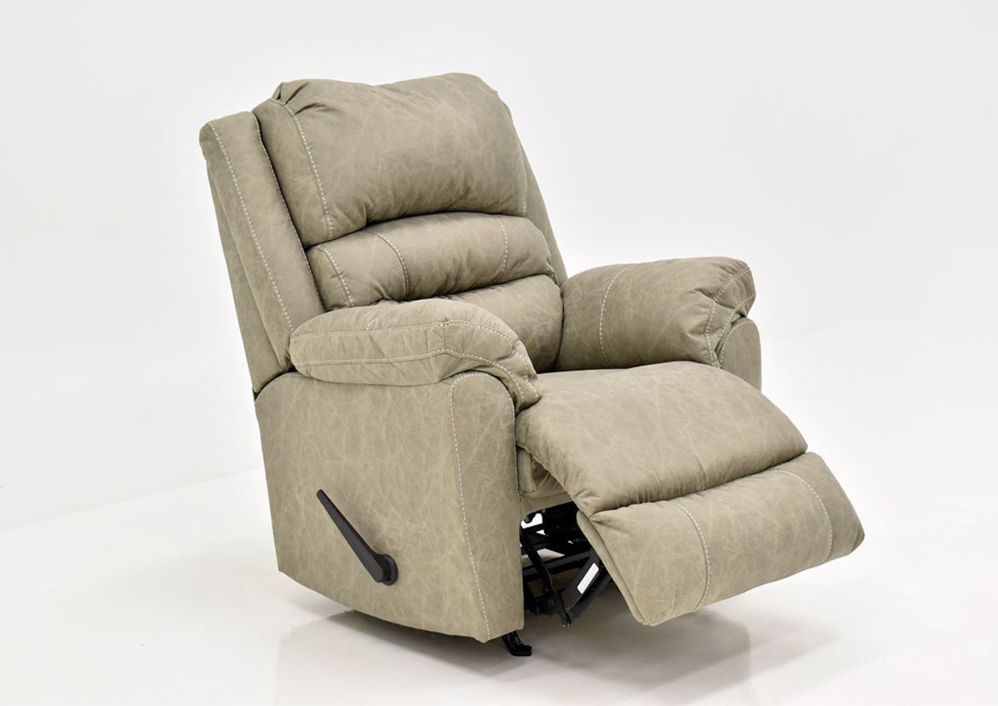 Tan Bella Reclining Sofa Set by Franklin Furniture Showing the Recliner in a Reclined Position, Made in the USA | Home Furniture Plus Bedding