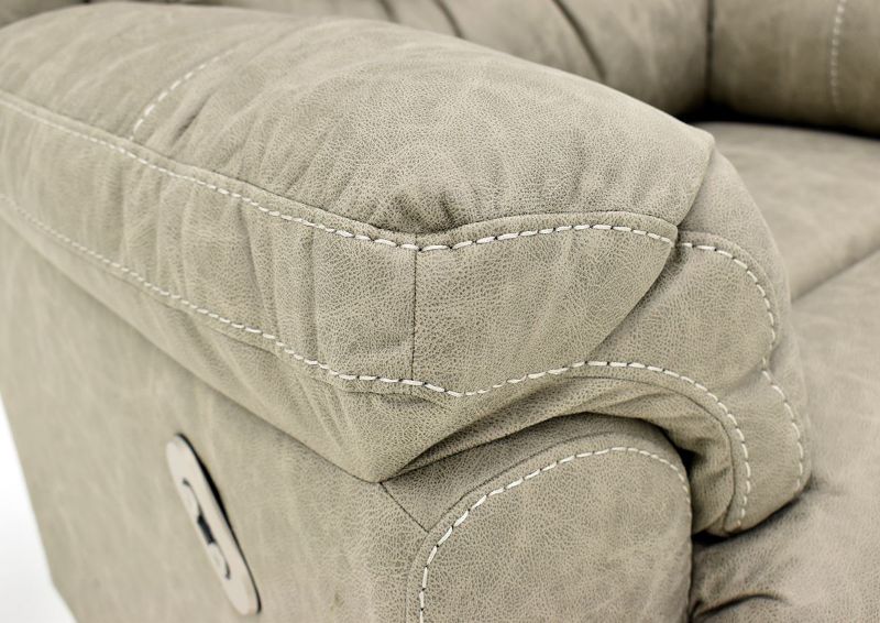 Tan Bella POWER Recliner by Franklin Furniture, Showing the Pillow Arm Detail, Made in the USA | Home Furniture Plus Bedding