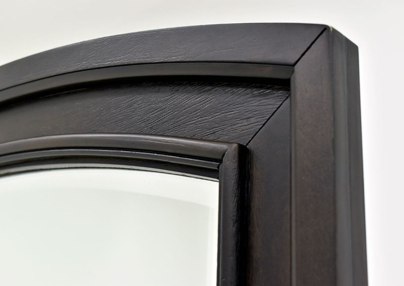 Dark Brown Sofia Laure Dresser with Mirror by Avalon Furniture Showing the Frame of the Mirror | Home Furniture Plus Bedding