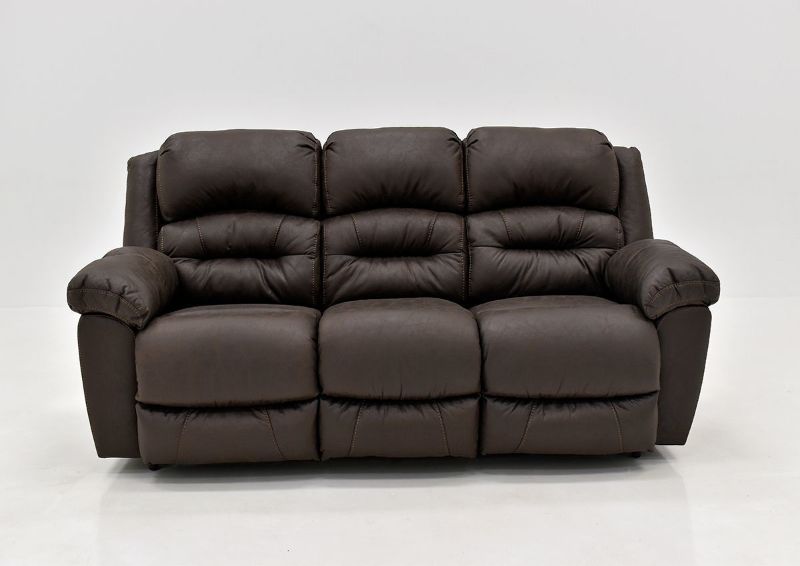 Dark Brown Bella POWER Reclining Sofa by Franklin Furniture. Showing the Front View, Made in the USA | Home Furniture Plus Bedding