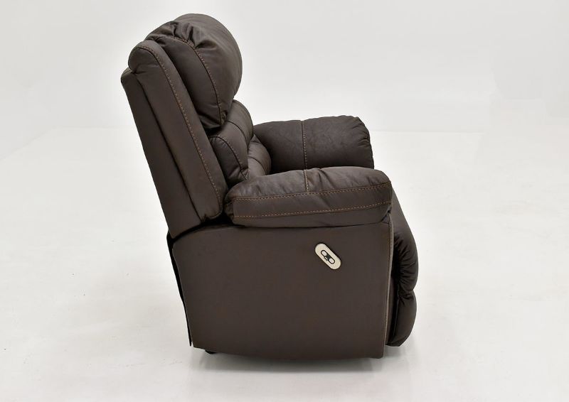 Dark Brown Bella POWER Recliner Set by Franklin Furniture, Showing the Side View, Made in the USA | Home Furniture Plus Bedding