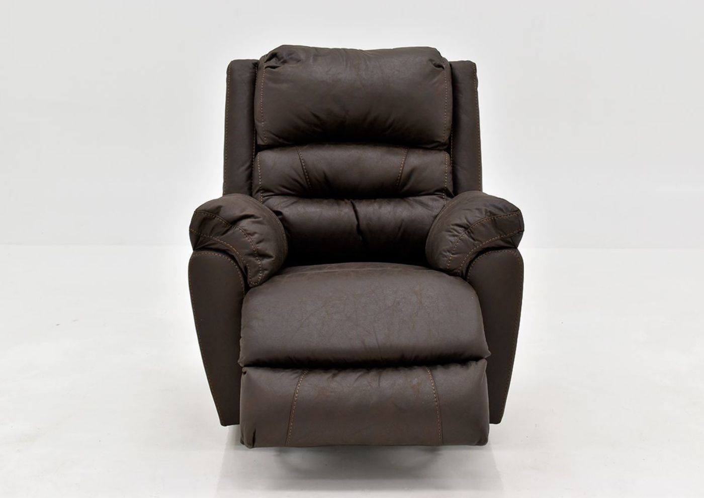 Dark Brown Bella POWER Recliner Set by Franklin Furniture, Showing the Front View With the Chaise Open, Made in the USA | Home Furniture Plus Bedding