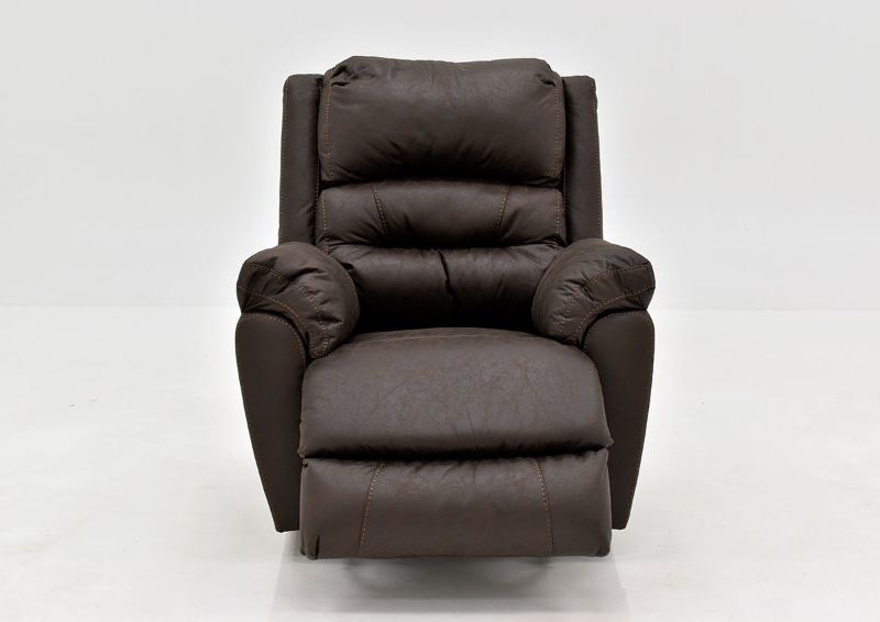 Dark Brown Bella POWER Recliner Set by Franklin Furniture, Showing the Front View With the Chaise Open, Made in the USA | Home Furniture Plus Bedding