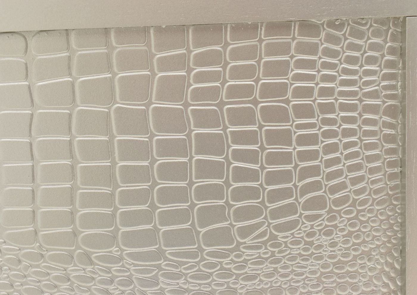 Silver Amalia Twin Size Upholstered Bed by Crown Mark Showing the Silver Finish Detail | Home Furniture Plus Bedding