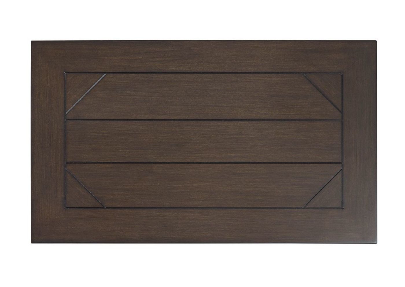 Dark Espresso Brown Tariland Chairside Table by Ashley Furniture Showing the Table Top View | Home Furniture Plus Bedding