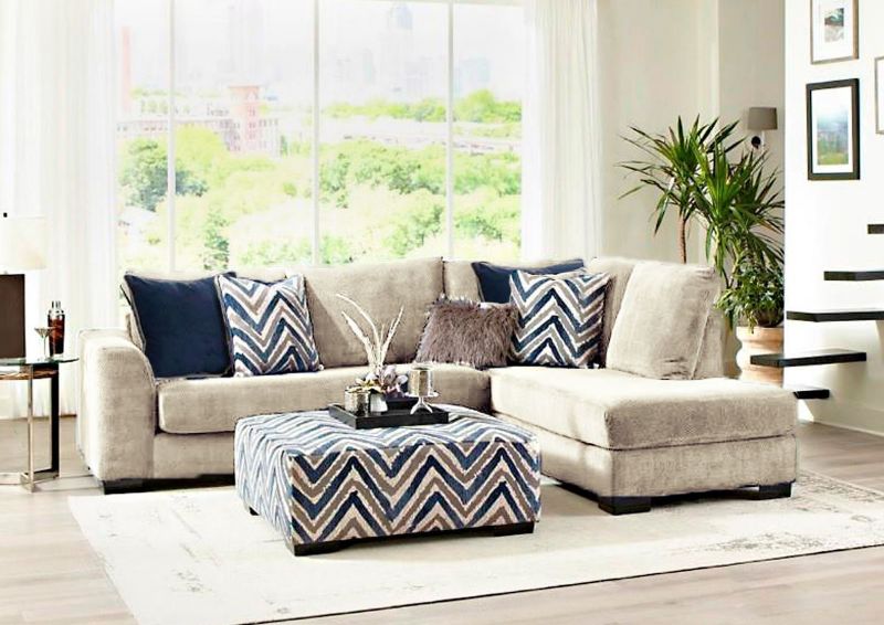 Gray Prowler Small Sectional Sofa by Albany Industries Showing a Room Setting, Made in the USA | Home Furniture Plus Bedding