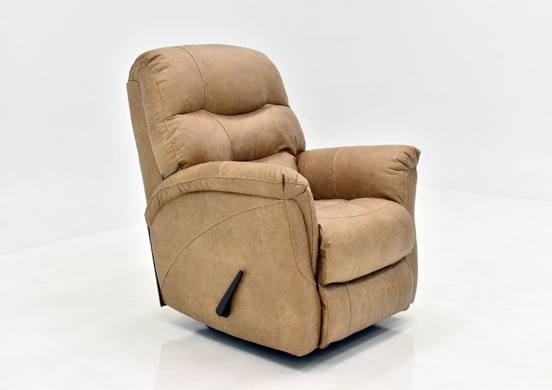 Tan Sierra Rocker Recliner by HomeStretch Showing the Angle View, Made in the USA | Home Furniture Plus Bedding