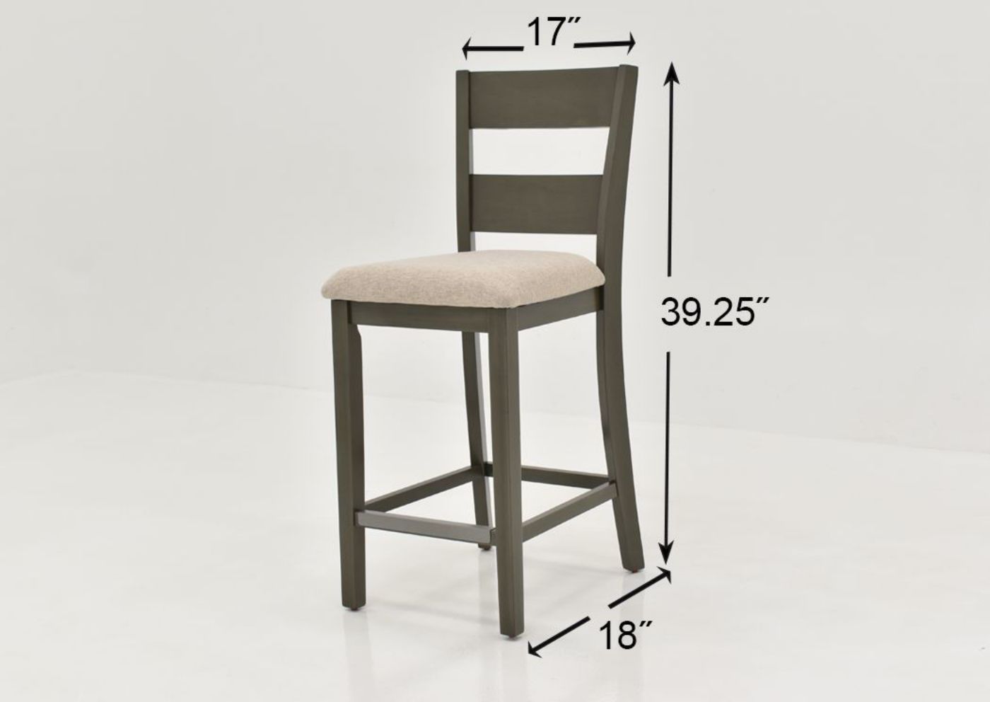 Gray Loft Counter Height Dining Table Set by Standard Furniture Showing the Barstool Dimensions | Home Furniture Plus Bedding