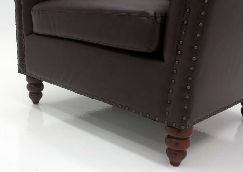 Brown Westerly Chai Showing the Seat Base Detail | Home Furniture Plus Bedding