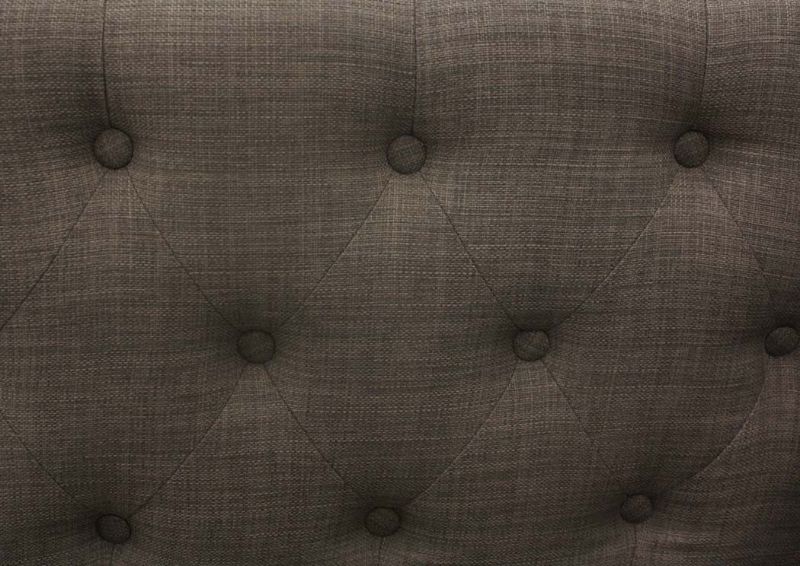 Westerly Chair Tan Linen Button Tufted Upholstery Detail | Home Furniture Plus Bedding