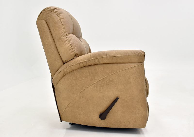 Tan Sierra Rocker Recliner by HomeStretch Showing the Side View, Made in the USA | Home Furniture Plus Bedding