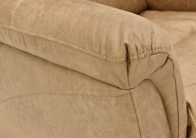Tan Sierra Rocker Recliner by HomeStretch Showing the Microfiber Polyester Upholstery, Made in the USA | Home Furniture Plus Bedding