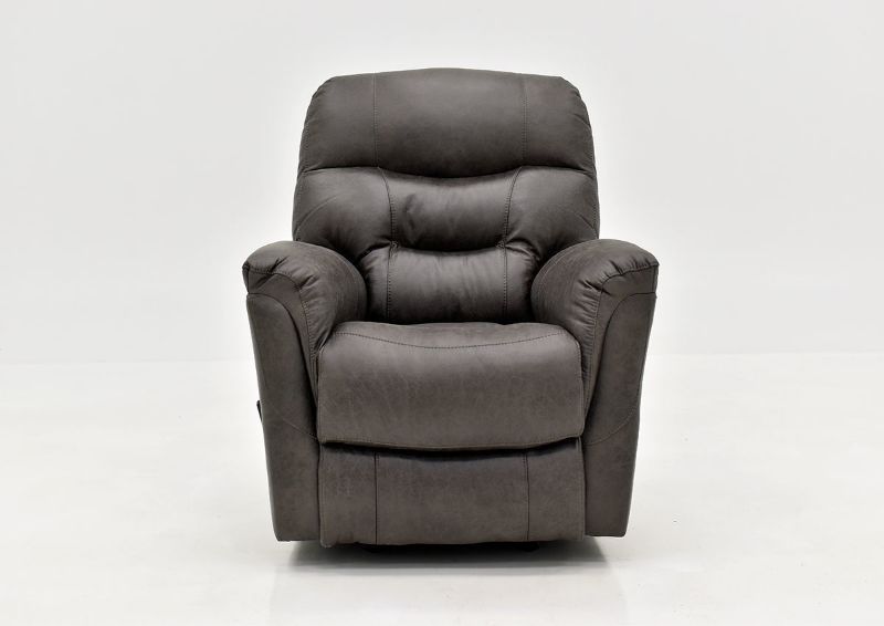 Dark Gray Sierra Rocker Recliner by HomeStretch Showing the Front View, Made in the USA | Home Furniture Plus Bedding