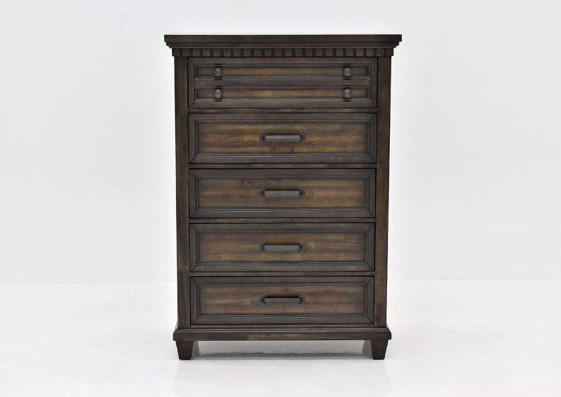 Dark Brown McCabe Chest of Drawers by Elements International Furniture Showing the Angle View | Home Furniture Plus Bedding