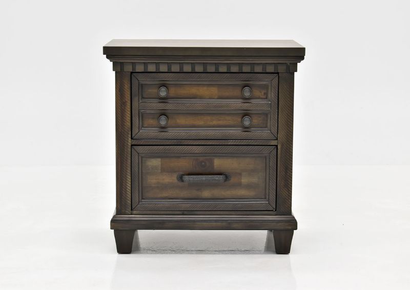 Dark Brown McCabe Nightstand by Elements Showing the Front View | Home Furniture Plus Bedding