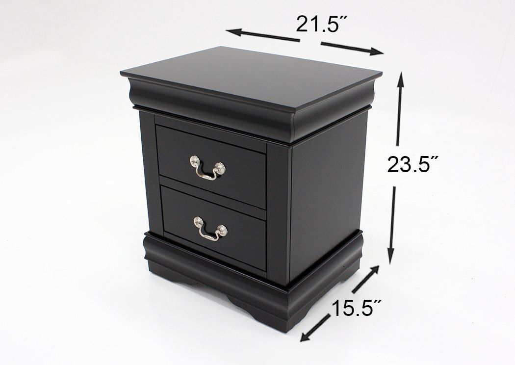 Louis Philip Bedroom Collections in Black by Crown Mark Furniture