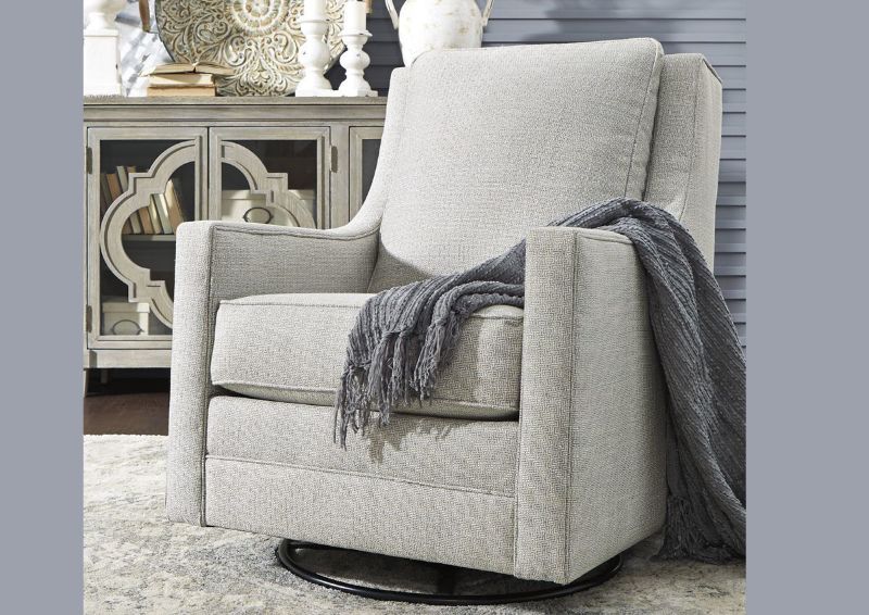 Ivory Kambria Swivel Glider Accent Chair by Ashley Furniture Showing Another Room Setting | Home Furniture Plus Bedding