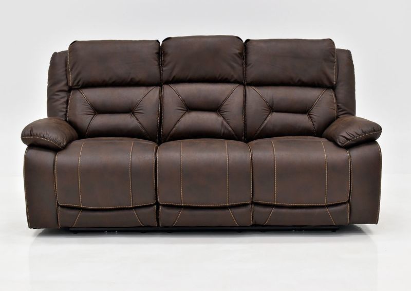 Brown Aria POWER Reclining Sofa by Steve Silver Showing the Front View | Home Furniture Plus Bedding