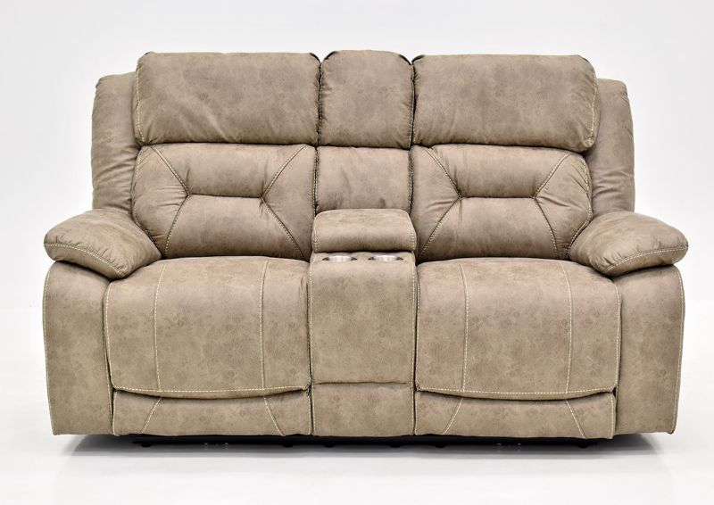 Sand Aria POWER Reclining Loveseat by Steve Silver Showing the Front View | Home Furniture Plus Bedding