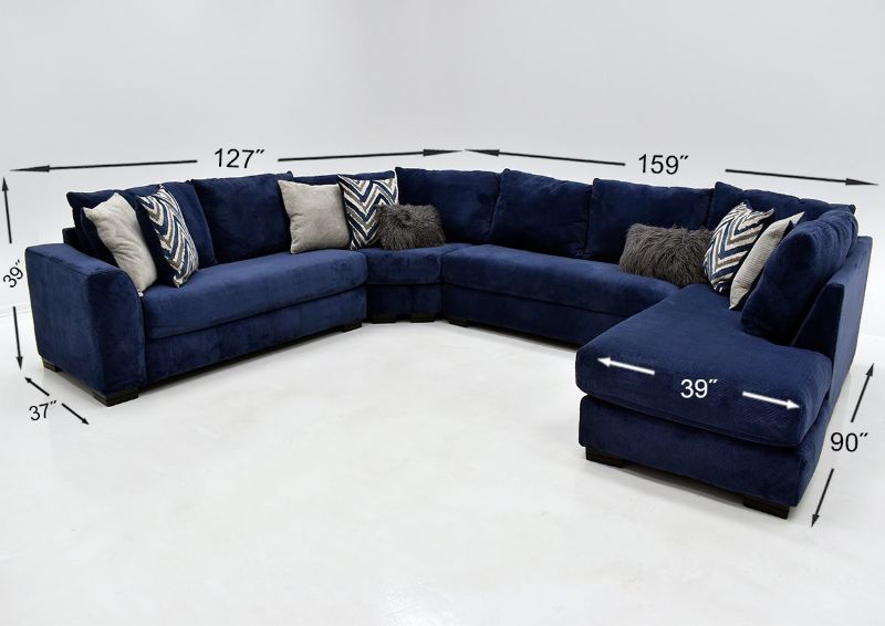 Picture of Prowler Large Sectional Sofa - Navy Blue